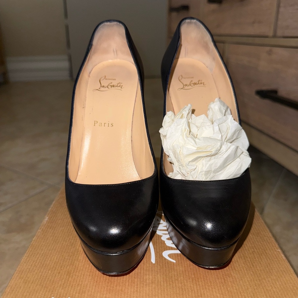 Christian Louboutin Black Platform Heels